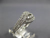 ESTATE 1.0CT DIAMOND 14KT WHITE GOLD 3D TWO ROW INFINITY DOUBLE SWIRL FUN RING