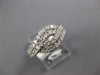 ESTATE 1.0CT DIAMOND 14KT WHITE GOLD 3D TWO ROW INFINITY DOUBLE SWIRL FUN RING