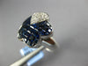 5.21CT DIAMOND & AAA SAPPHIRE 18K WHITE GOLD INVISIBLE BUTTERFLY FLOWER FUN RING
