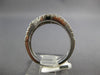 ESTATE 1.0CT DIAMOND 14KT WHITE GOLD 3D TWO ROW INFINITY DOUBLE SWIRL FUN RING