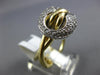 ESTATE WIDE .44CT DIAMOND 14KT 2 TONE GOLD OVAL CRISS CROSS LOVE KNOT FUN RING