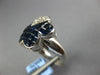 5.21CT DIAMOND & AAA SAPPHIRE 18K WHITE GOLD INVISIBLE BUTTERFLY FLOWER FUN RING