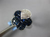 5.21CT DIAMOND & AAA SAPPHIRE 18K WHITE GOLD INVISIBLE BUTTERFLY FLOWER FUN RING
