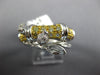 WIDE .59CT DIAMOND 18KT 2 TONE GOLD 3D MULTI LEAF CRISS CROSS LADYBUG FUN RING
