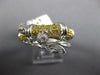WIDE .59CT DIAMOND 18KT 2 TONE GOLD 3D MULTI LEAF CRISS CROSS LADYBUG FUN RING
