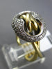 ESTATE WIDE .44CT DIAMOND 14KT 2 TONE GOLD OVAL CRISS CROSS LOVE KNOT FUN RING
