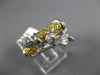 WIDE .59CT DIAMOND 18KT 2 TONE GOLD 3D MULTI LEAF CRISS CROSS LADYBUG FUN RING