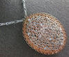 EXTRA LARGE .30CT DIAMOND 14K WHITE ROSE GOLD WOVEN ETOILE FILIGREE OVAL PENDANT