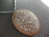 EXTRA LARGE .30CT DIAMOND 14K WHITE ROSE GOLD WOVEN ETOILE FILIGREE OVAL PENDANT
