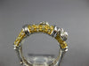 WIDE .59CT DIAMOND 18KT 2 TONE GOLD 3D MULTI LEAF CRISS CROSS LADYBUG FUN RING