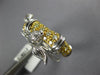 WIDE .59CT DIAMOND 18KT 2 TONE GOLD 3D MULTI LEAF CRISS CROSS LADYBUG FUN RING