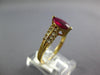 1.11CT DIAMOND & AAA RUBY 14KT YELLOW GOLD 3D MARQUISE & ROUND ENGAGEMENT RING