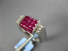 3.17CT DIAMOND & AAA RUBY 18KT WHITE GOLD ROUND & PRINCESS INVISIBLE SQUARE RING