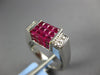 3.17CT DIAMOND & AAA RUBY 18KT WHITE GOLD ROUND & PRINCESS INVISIBLE SQUARE RING
