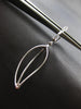 ESTATE .56CT DIAMOND 18KT WHITE GOLD 3D CLASSIC LEAF HANGING EARRINGS