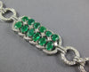 LARGE 13.45CT DIAMOND AAA EMERALD 14KT WHITE GOLD OVAL ROUND & PRINCESS BRACELET