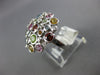 LARGE 2.3CT DIAMOND & AAA MULTI COLOR SAPPHIRE 14K YELLOW GOLD BEZEL FLOWER RING