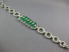 LARGE 13.45CT DIAMOND AAA EMERALD 14KT WHITE GOLD OVAL ROUND & PRINCESS BRACELET