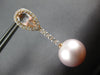 LARGE 2.80CT DIAMOND & AAA MORGANITE & PINK PEARL 18K ROSE GOLD HANGING EARRINGS
