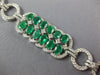 LARGE 13.45CT DIAMOND AAA EMERALD 14KT WHITE GOLD OVAL ROUND & PRINCESS BRACELET