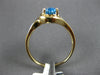 1.30CT DIAMOND & AAA BLUE TOPAZ 14KT YELLOW GOLD 3D PEAR SHAPE & ROUND FUN RING