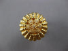 LARGE .08CT DIAMOND 14KT YELLOW GOLD 3D FLOWER DOME SHAPE COMFORTABLE FUN RING