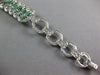 LARGE 13.45CT DIAMOND AAA EMERALD 14KT WHITE GOLD OVAL ROUND & PRINCESS BRACELET