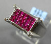 1.88CT DIAMOND & AAA RUBY 18KT WHITE GOLD ROUND & PRINCESS RECTANGULAR MENS RING