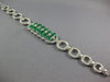 LARGE 13.45CT DIAMOND AAA EMERALD 14KT WHITE GOLD OVAL ROUND & PRINCESS BRACELET