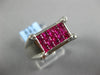 1.88CT DIAMOND & AAA RUBY 18KT WHITE GOLD ROUND & PRINCESS RECTANGULAR MENS RING