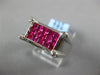 1.88CT DIAMOND & AAA RUBY 18KT WHITE GOLD ROUND & PRINCESS RECTANGULAR MENS RING