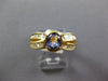 1.78CT DIAMOND & AAA TANZANITE 14KT YELLOW GOLD OVAL & BAGUETTE ENGAGEMENT RING