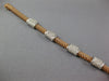 LONG 1.25CT DIAMOND 14KT WHITE & ROSE GOLD SQUARE BY THE YARD MESH FUN BRACELET