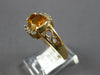 2.74CT DIAMOND & AAA CITRINE 14KT YELLOW GOLD 3D OVAL & ROUND SEM BEZEL FUN RING