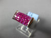 3.10CT AAA RUBY 18K WHITE GOLD PRINCESS INVISIBLE MULTI ROW RECTANGULAR FUN RING