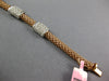 LONG 1.25CT DIAMOND 14KT WHITE & ROSE GOLD SQUARE BY THE YARD MESH FUN BRACELET
