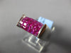 3.10CT AAA RUBY 18K WHITE GOLD PRINCESS INVISIBLE MULTI ROW RECTANGULAR FUN RING
