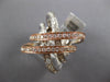 ESTATE LARGE 1.64CT DIAMOND 14KT WHITE & ROSE GOLD MULTI ROW INFINITY LOVE RING