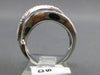 WIDE 3.02CT DIAMOND & AAA SAPPHIRE 14KT WHITE GOLD ROUND & PRINCESS CUT X RING