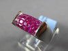 3.10CT AAA RUBY 18K WHITE GOLD PRINCESS INVISIBLE MULTI ROW RECTANGULAR FUN RING
