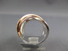 ESTATE LARGE 1.64CT DIAMOND 14KT WHITE & ROSE GOLD MULTI ROW INFINITY LOVE RING
