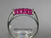 3.10CT AAA RUBY 18K WHITE GOLD PRINCESS INVISIBLE MULTI ROW RECTANGULAR FUN RING