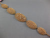 ESTATE LARGE .18CT DIAMOND 14KT WHITE & ROSE GOLD WOVEN ETOILE OVAL FUN BRACELET