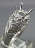 WIDE .50CT DIAMOND 14KT WHITE GOLD 3D FILIGREE ROUND SEMI MOUNT ENGAGEMENT RING