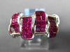 4.02CT DIAMOND & AAA RUBY 18KT WHITE GOLD ROUND & PRINCESS CRISS CROSS FUN RING