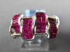 4.02CT DIAMOND & AAA RUBY 18KT WHITE GOLD ROUND & PRINCESS CRISS CROSS FUN RING