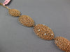 ESTATE LARGE .18CT DIAMOND 14KT WHITE & ROSE GOLD WOVEN ETOILE OVAL FUN BRACELET