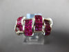 4.02CT DIAMOND & AAA RUBY 18KT WHITE GOLD ROUND & PRINCESS CRISS CROSS FUN RING
