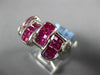 4.02CT DIAMOND & AAA RUBY 18KT WHITE GOLD ROUND & PRINCESS CRISS CROSS FUN RING