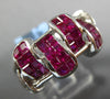 4.02CT DIAMOND & AAA RUBY 18KT WHITE GOLD ROUND & PRINCESS CRISS CROSS FUN RING